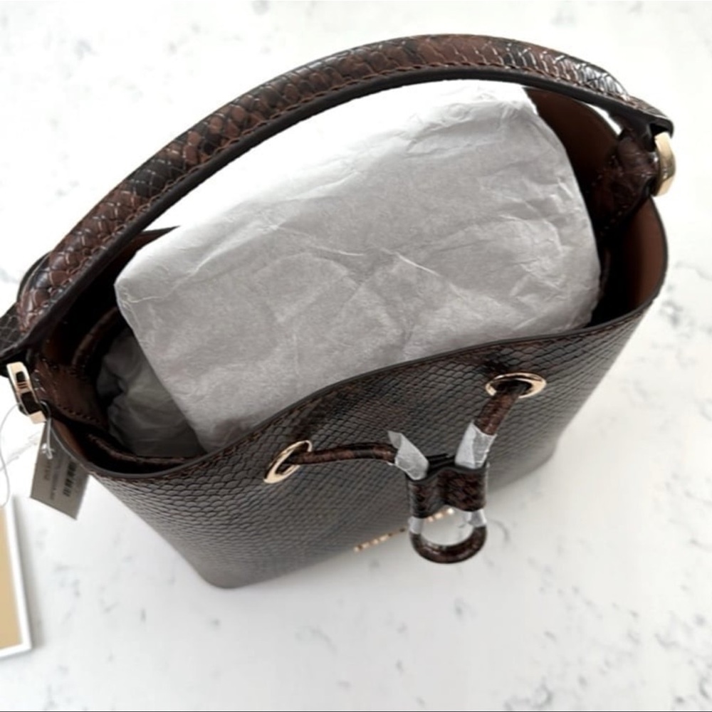 Michael Kors Suri Mini Bag Brown Snake Print NWT - Picture 5 of 10
